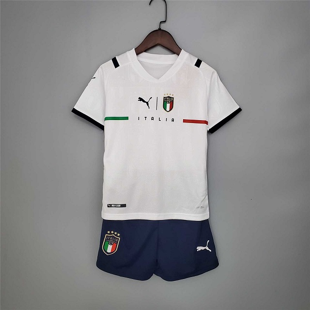 Kids-Italy 21/22 Away White Soccer Jersey